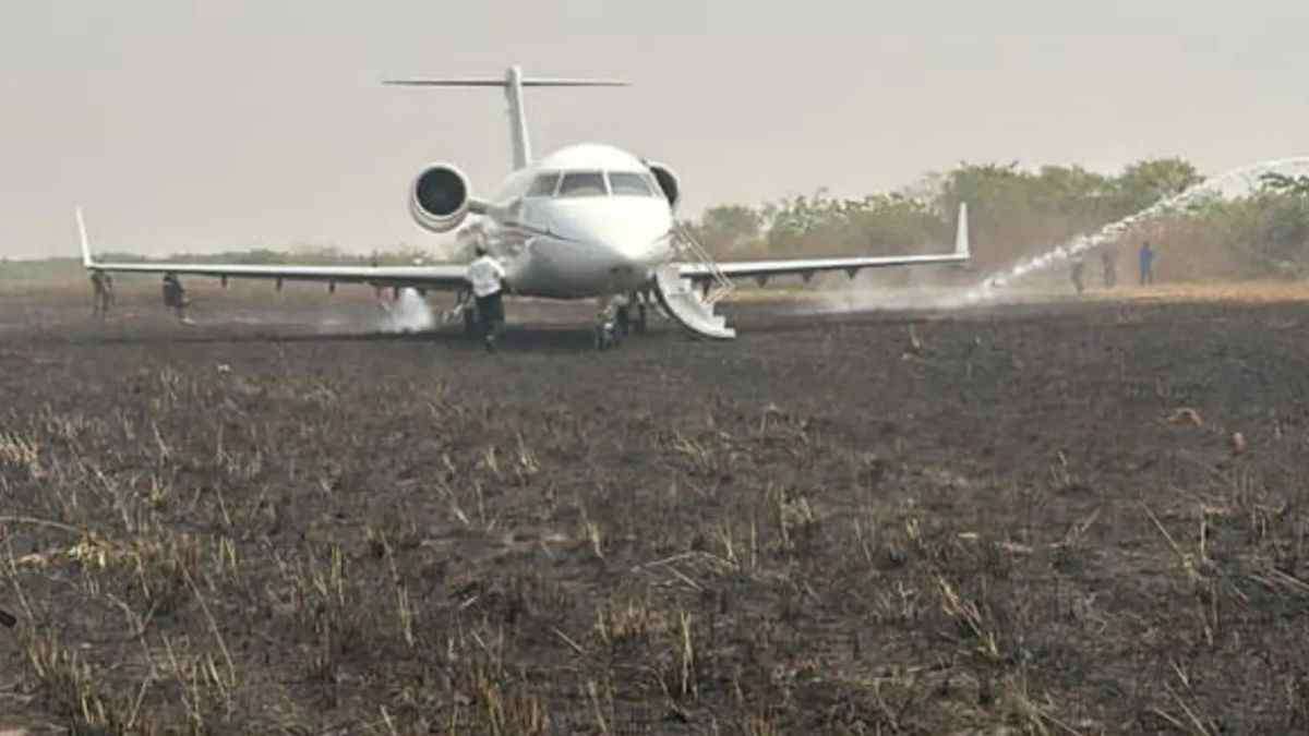 Private Jet With Vips On Board Crash Lands In Ibadan Private Jet With Vips On Board Crash Lands In Ibadan