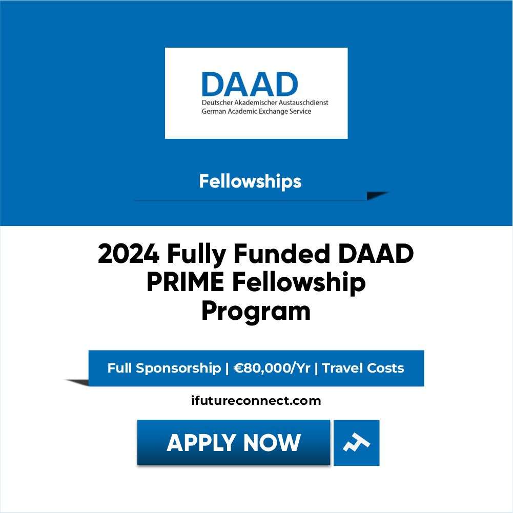 2024 Fully Funded DAAD PRIME Fellowship Program