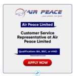 Customer Service Representative at Air Peace Limited